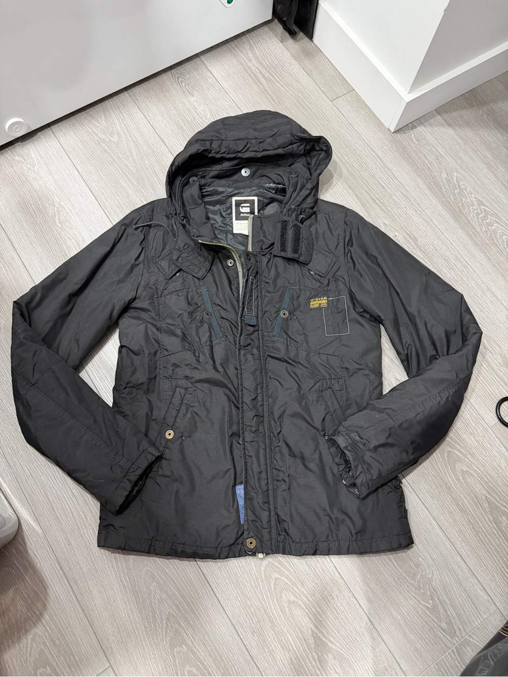 G-Star Black Hooded Military Field Jacket